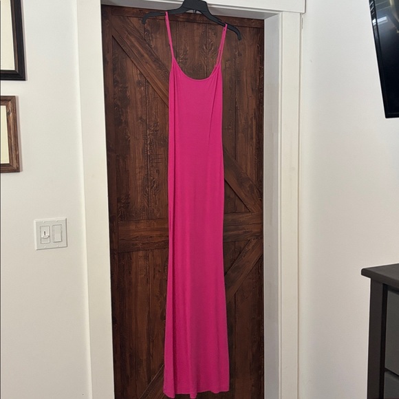 SKIMS Hot Pink Ribbed Maxi Dress - Picture 2 of 2